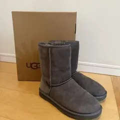 UGG ムートンブーツ24cm W CLASSIC SHORT グレー
