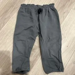 グレーのパンツ ゴムウエスト リボン付き