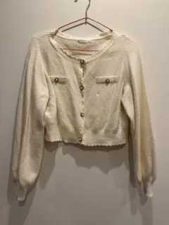 WILLSELECTION パール調ボタン カーディガン