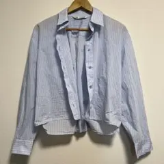 ZARA ストライプ 長袖 シャツ Mサイズ 【匿名配送】