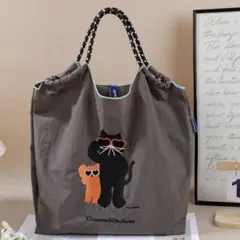 猫刺繍エコバッグ