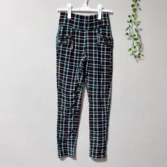 チェック柄 ロングパンツ 子供用 150 140レギンス 裏起毛