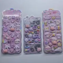 お尻シール3枚　おしりシール　ボンボンドロップシール　クマ　猫　　犬　ひつじa2