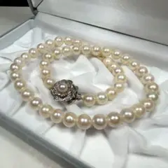 美品✨照り強 あこや本真珠 ネックレス - アコヤパール SV 8.0-8.5