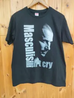 【シルクスクリーン手刷り現品のみ】アート系Tシャツ L ブラック