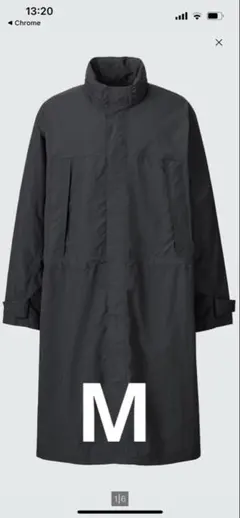 ユニクロU ライトウェイトコート ブラックM OVY JUN着用モデル