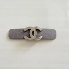 ヘアクリップ グレー シルバーカラー