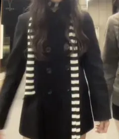 UNITED ARROWS ブラック ウールピーコート　pコート　古着