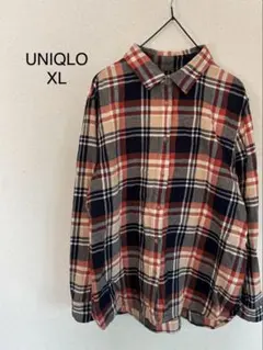 UNIQLO チェック柄長袖シャツ XL