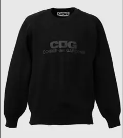 CDG コムデギャルソン ロゴニット ブラックL - メルカリ