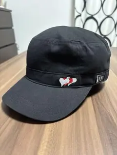 NEWERA ハート刺繍 黒 ワークキャップ 24時間以内発送 送料無料