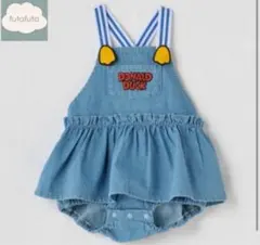 ドナルド ディズニー♡バースデイ デニムロンパース ベビー　80cm