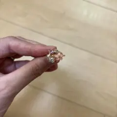 美品 フラワーモチーフ ゴールドリング