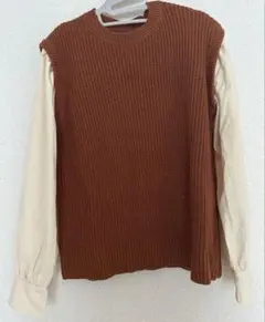 ✴︎値下げ✴︎ニットベストシャツ　トップス