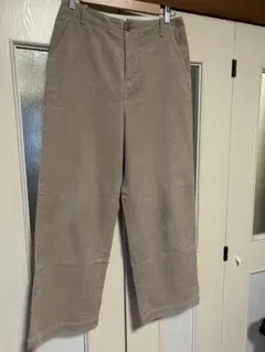アーバンリサーチDOORSベージュ コーデュロイ ワイドパンツ
