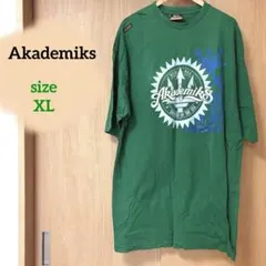 Akademiks アカデミクス　グリーン　プリント　Tシャツ　ゆるだぼ　XLのサムネイル