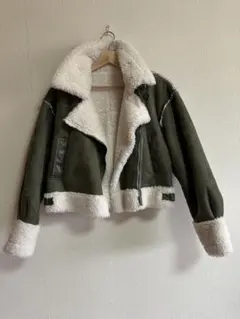 CIAOPANIC ショートフェイクムートンボア切替ジャケット