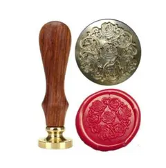 シーリングスタンプ　薔薇ブーケ　個人オーダー製作品　ヘッド1個+持ちて1本　新品