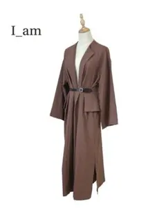 未使用　I_am アイアム　ペプラム　コルセット　ベルト　ノーカラー　コートのサムネイル