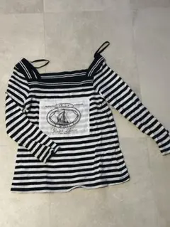 Ralph Lauren ボーダー柄 オフショルダー 110