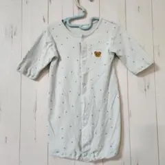新生児 2wayオール 50-60 2着 綿100％ クマ 星柄 ロンパース