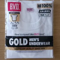 【新品未開封】B.V.DMEN'S GOLD アンダーウエア丸首半袖TシャツM