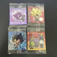ドラゴンボールウエハースシール４枚セット　技GR ベジータ　　バーダック