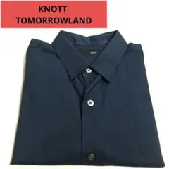 KNOTT TOMORROWLAND 日本製 シャツ 長袖 ネイビー 中古美品のサムネイル