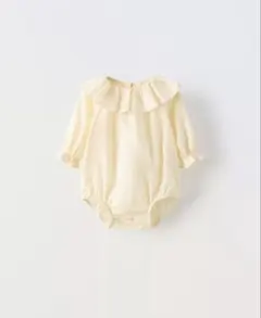 【美品】クリーム色フリル襟ロンパース　ZARA 80