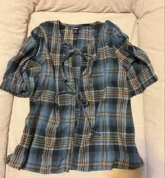 トップス　半袖　Tシャツ　チェック柄のサムネイル