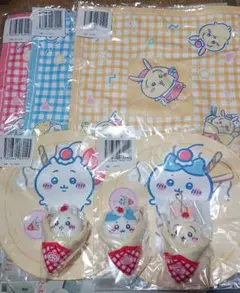 ちいかわ ハチワレ うさぎ クレープくじ C賞 マスコット セット タオル 等