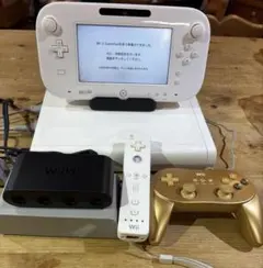 WiiU本体 32GB 白★限定金コントローラー＆GC接続タップ付 動