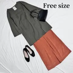 【レディースまとめ売り】コート＋ワイドパンツ　コーデ売り　フリーサイズ　美品