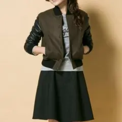 23区　オンワード　スタジャン　ブラック×ブラウン　サイズ40