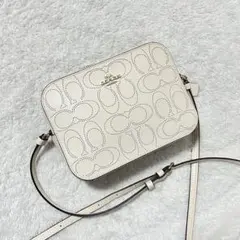 COACH ホワイトレザー ショルダーバッグ