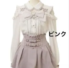 LIZLISA BIGリボンオープンショルダーブラウス ピンク リズリサ