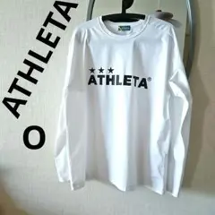 ATHLETA ロンT ラグランスリーブ 長袖 白 ポリエステル 【O】アスレタ