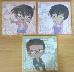 ラッキーくじ　名探偵コナンカフェ　E賞ミニ色紙　3枚セット