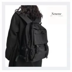 大容量！シンプル！ブラック【リュック】オックスフォード生地　学生　マザーズバック