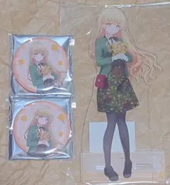 椎名真昼 夏 BIGアクリルスタンド＆缶バッジ＊お隣の天使様 ラッキー缶