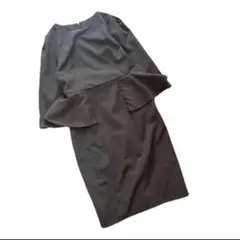 ラジエム セレモニーワンピース M ネイビー　ペプラム　Iライン　入学式 卒業式