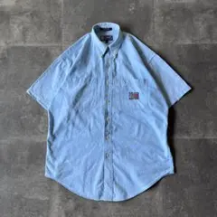 90-00s CHAPS BDシャツ デニム XL ワンポイント A258