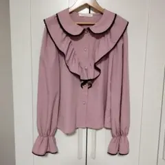 地雷系　量産型　長袖　ブラウス　フリル