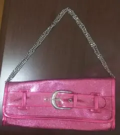 グリッター ピンク ショルダーバッグ【中古】