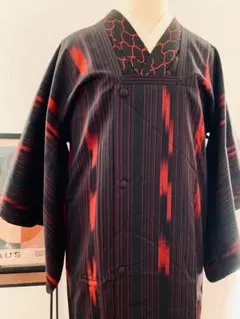 ❇︎ 高島屋　ロング丈 雨コート 赤×黒 昭和レトロ 和装コート 和洋折衷❇︎