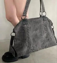 ブラック00s archive Y2K bag grunge opiumスタッズ - メルカリ