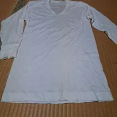 キ*ー様 LANVIN　GUNZEホワイト Vネック 長袖TシャツLサイズ