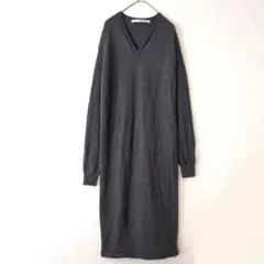 JOHNLAWRENCESULLIVAN Vネックウールワンピース