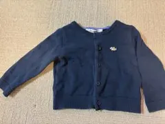 【familiar ファミリア カーディガン 80 ネイビー】