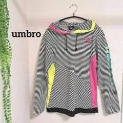 umbro⭐ストライプ柄 フード付きパーカー ウエア ランニング L